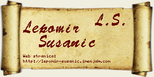 Lepomir Susanić vizit kartica